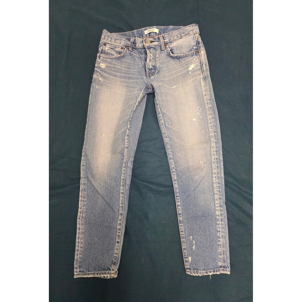 Moussy Vintage Light Wash Distressed Straight Leg Denim Jeans Size 26